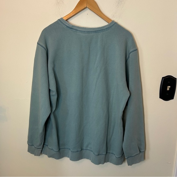 Victoria Secret Pink Blue Green Crewneck Sweatshirt Size M - Picture 2 of 7